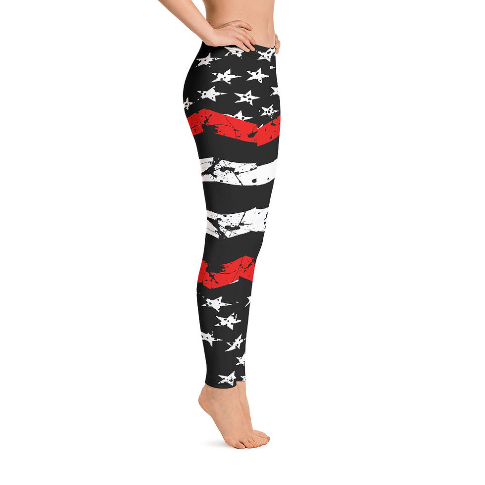 Miniatura: J521 - USA FLAG VINTAGE ALL OVER PRINT LEGGINGS PRINTFUL TEMPLATE FILE