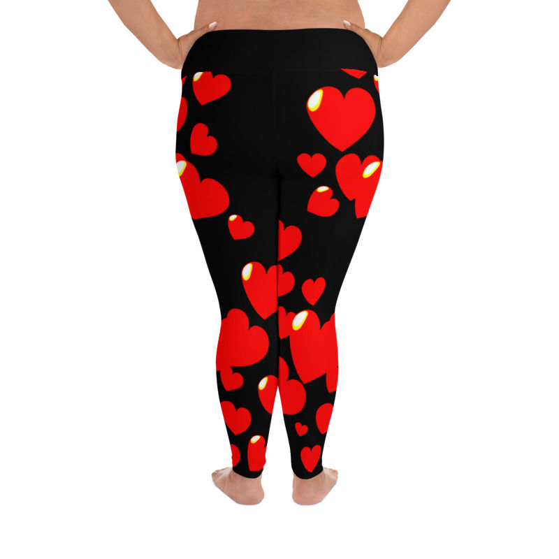 Miniaturbild: PS040- RED HEARTS PRINT FOR PLUS SIZE LEGGINGS TEMPLATE FILE