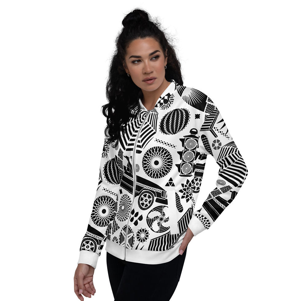Thumbnail: BJ006- BEACH ART ALL OVER PRINT UNISEX BOMBER JACKET PRINTFUL TEMPLATE FILE