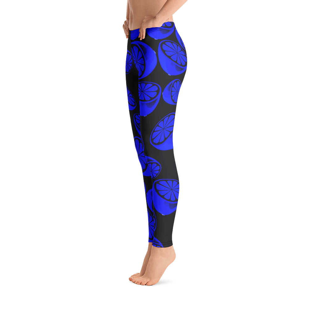 H191 - BLUE ORANGE BLACK LEGGINGS READY DESIGN PRINTFUL TEMPLATE FILE