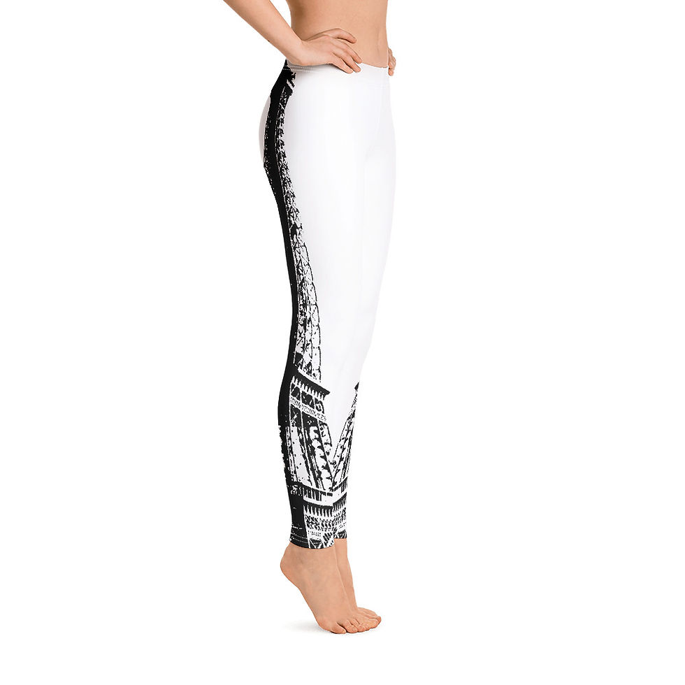 Thumbnail: L456 - ALPHIL TOWER WHITE LEGGINGS READY DESIGN PRINTFUL TEMPLATE FILE