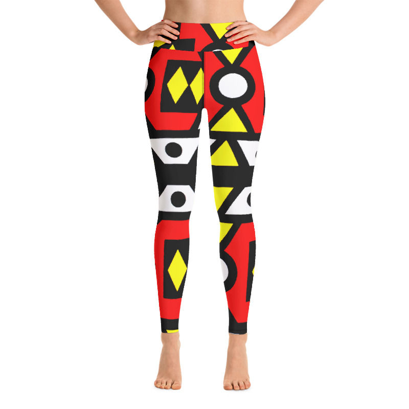 SL153-AFRICAN PRINT YOGA LEGGINGS+LEGGINGS+SPORTS BRA SET PRINTFUL TEMPLATE FILE