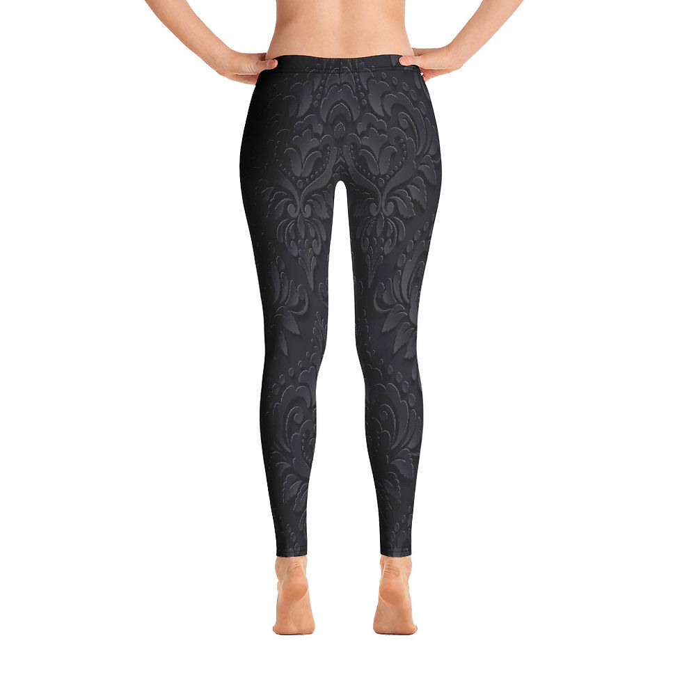 Thumbnail: L577 - 3D DAMASK ART LEGGINGS READY DESIGN PRINTFUL TEMPLATE FILE