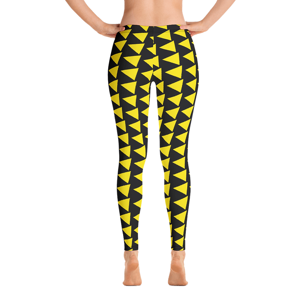 Miniatura: F789 - YELLOW TRIANGLE BLACK LEGGINGS PRINTFUL TEMPLATE FILE