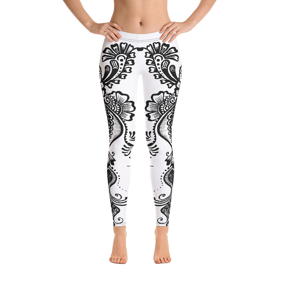 Миниатюра: J490 - MANDALA FLORAL DESIGN ALL OVER PRINT LEGGINGS PRINTFUL TEMPLATE FILE