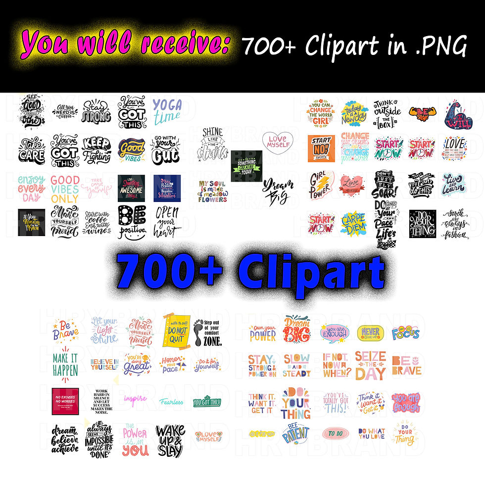 Thumbnail: Bundle of 700+ Most Popular Clipart illustration Graphic Design Digital File