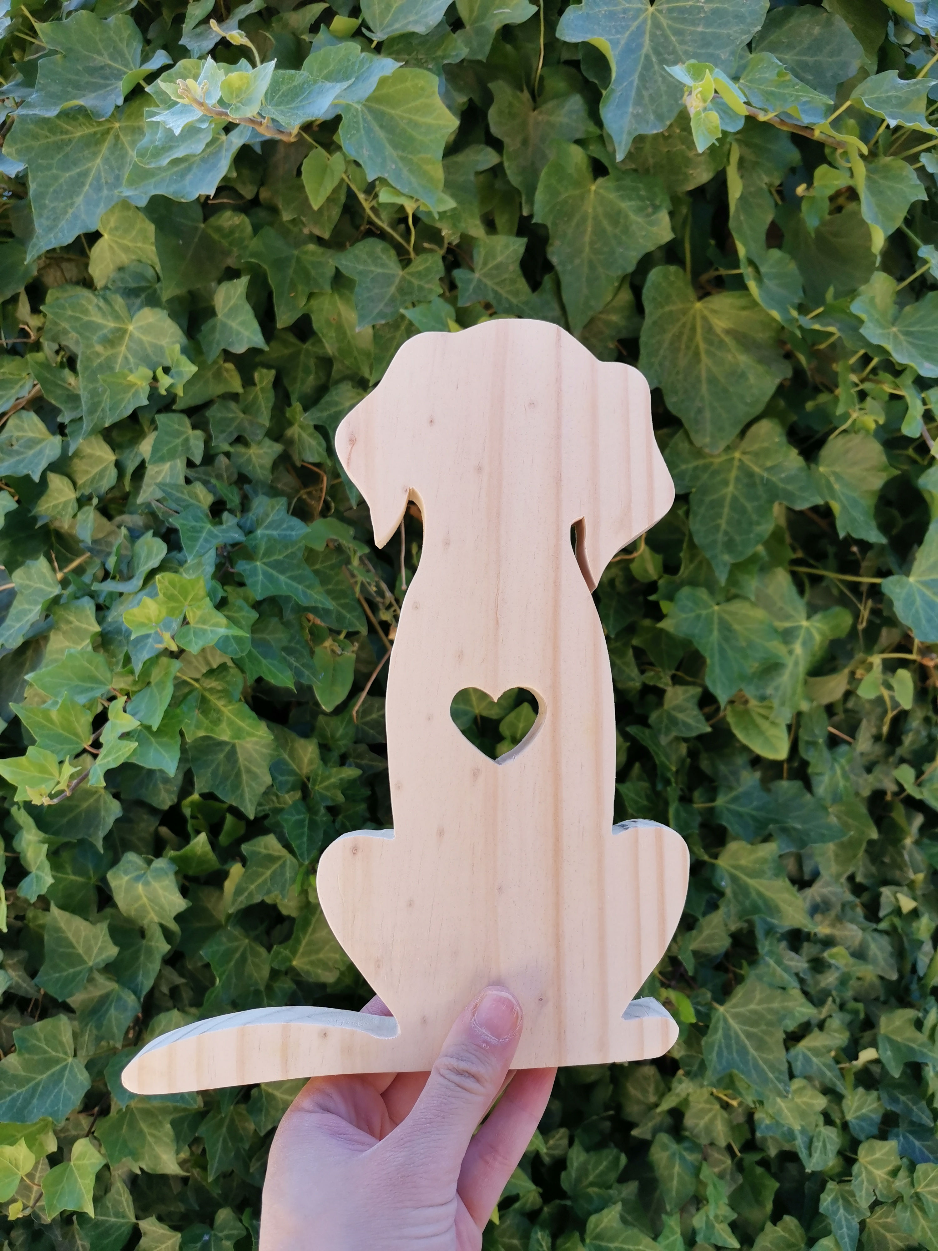 Perrito corazón calado 