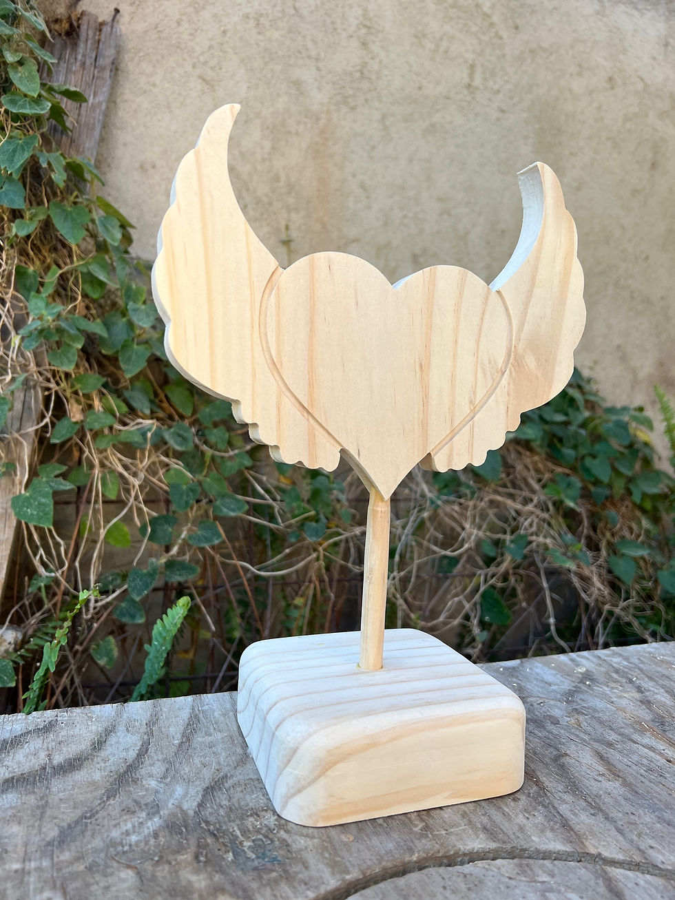 Miniatura: Pedestal corazón alado XL 30 cm 