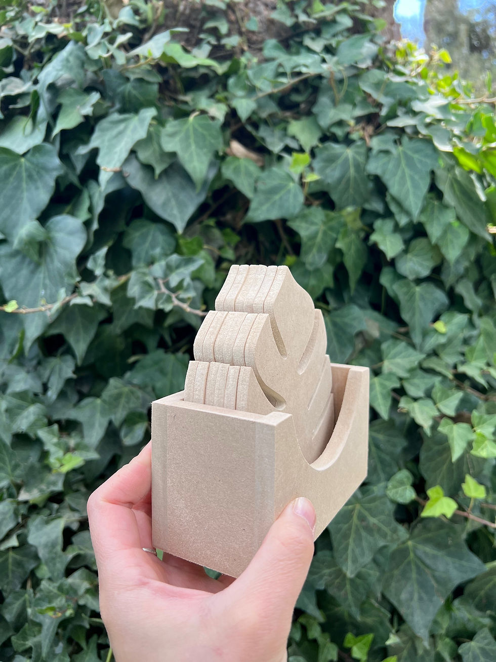 Miniatura: Pack 6 posavasos con cajita mdf 