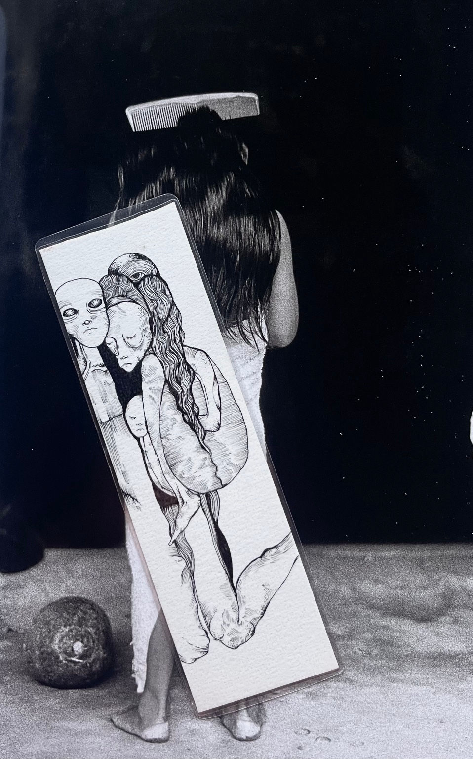 Thumbnail: Original artwork bookmark – Black & White