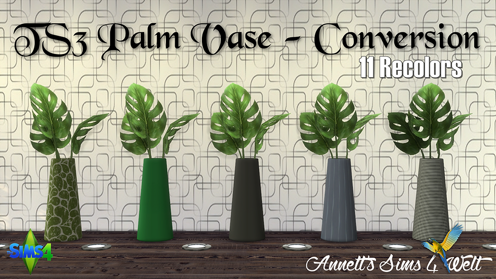TS3 Palm Vase - Conversion & Recolor