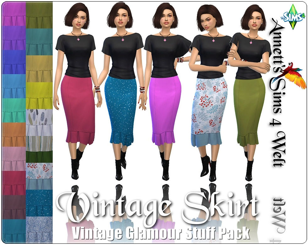Vintage Glamour Skirt - Recolors