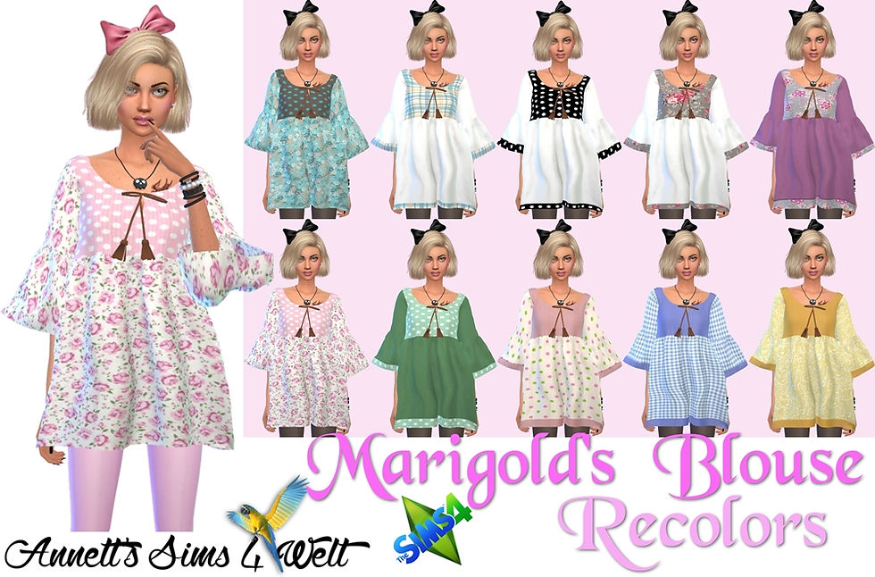 Marigold's Tassel Blouse Recolors