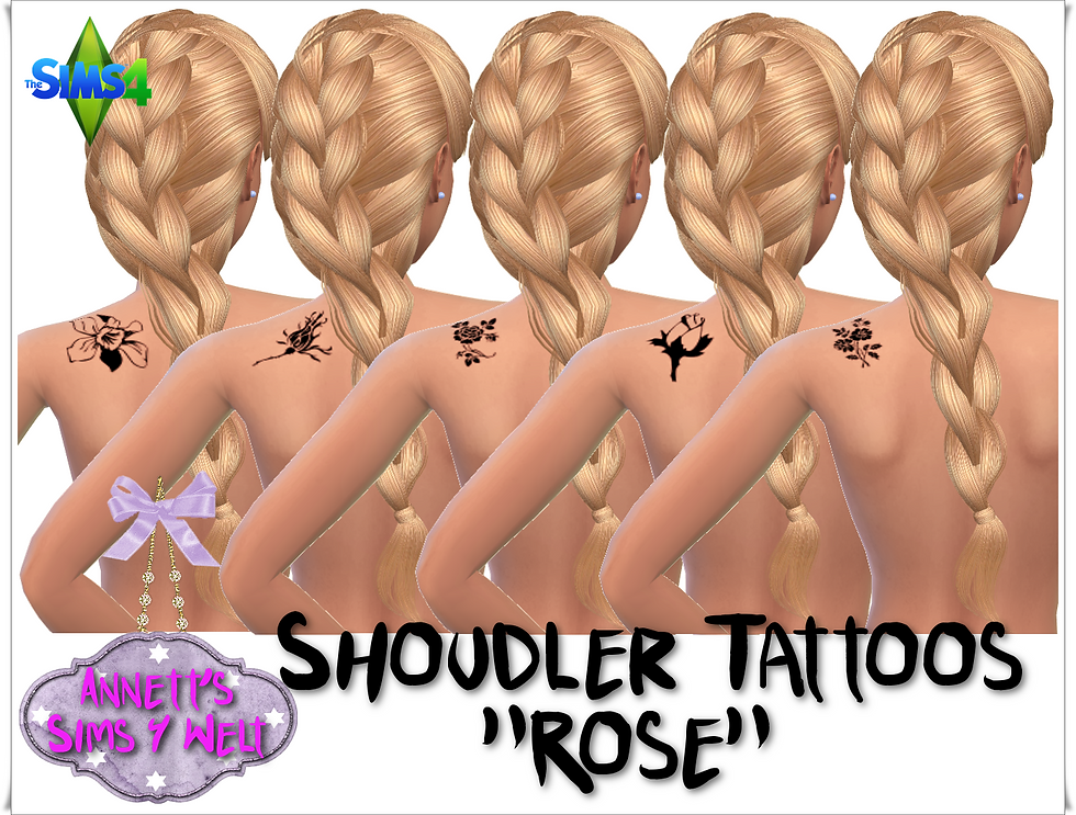 Shoulder Tattoos "Rose" for Women