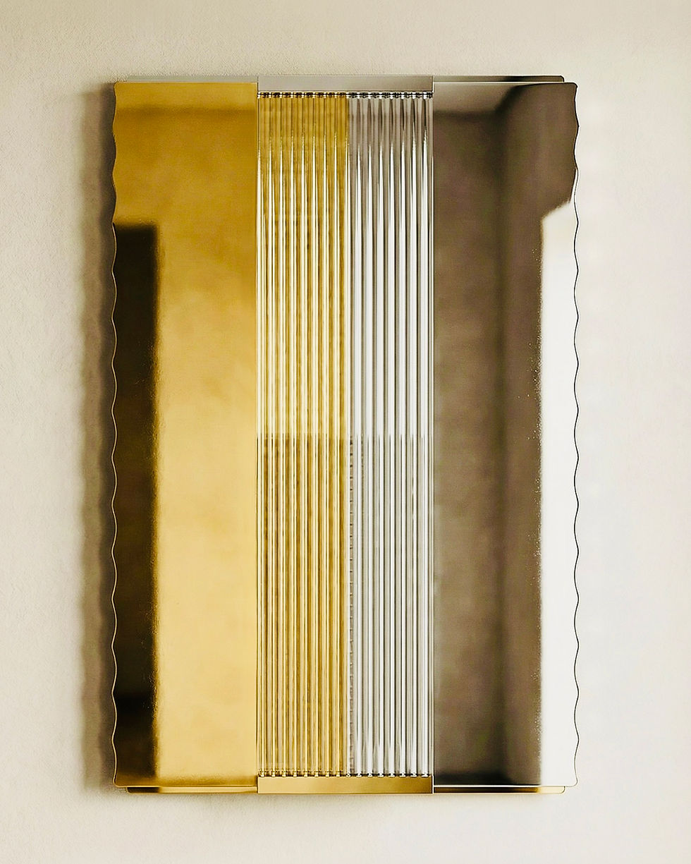 Miniatura: Espelho - Não - Espelho / Latão e Inox / Vertical