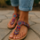 Thumbnail: Sam & Libby Boho Beaded Sandals Women’s Size 9.5✨ SOLD 🏷️
