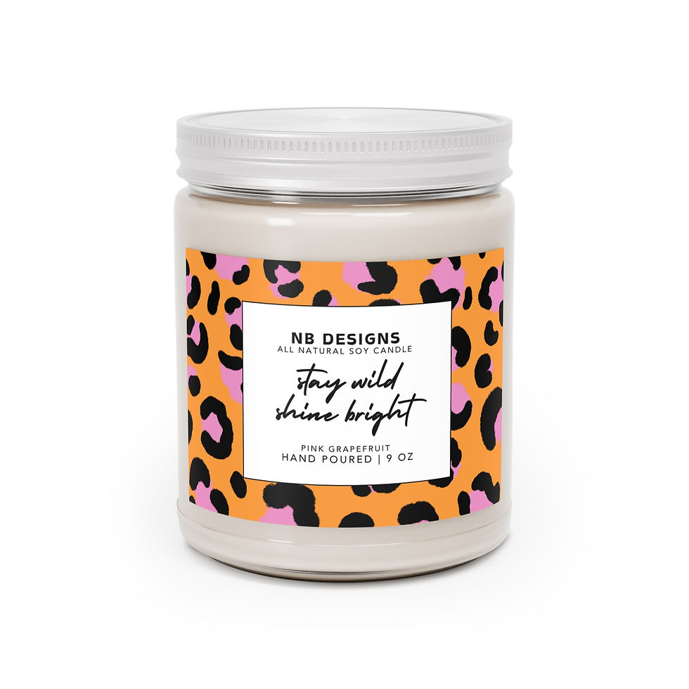 Stay Wild Shine Bright, Pink Grapefruit Scented Candle 9oz