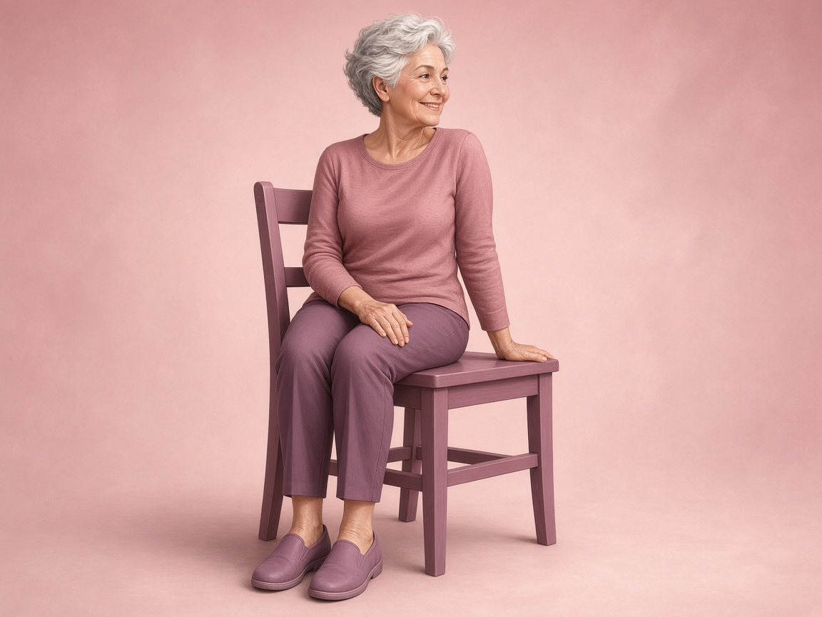 Seated Twist chair yoga pose