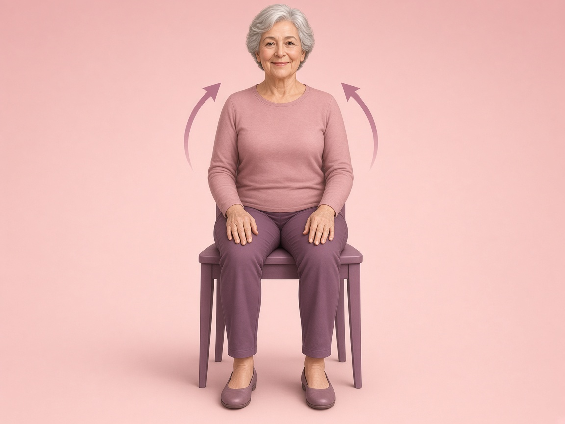 Neck and Shoulder Rolls chair yoga pose