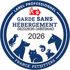 Label professionnel France Petsitters 2026 - Un Moment de Bonheur