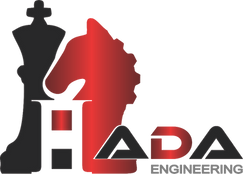 Logo de la empresa.
se muestra el rey a lado izquierdo y el caballo lado derecho de las piezas de ajedrez. y en medio de ambos la letra H y hacia la derecha se escribe ADAengineering