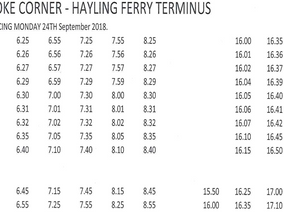 Hayling Bus Timetable