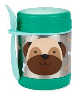 Paslanmaz Çelik Mama Saklama ve Taşıma Termosu Köpek 2 Parça Set