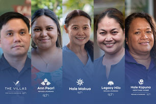 Five people in a collage format