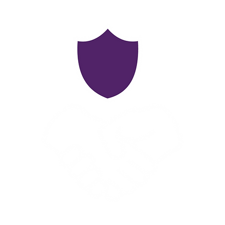 An icon of two hands shaking underneath a shield