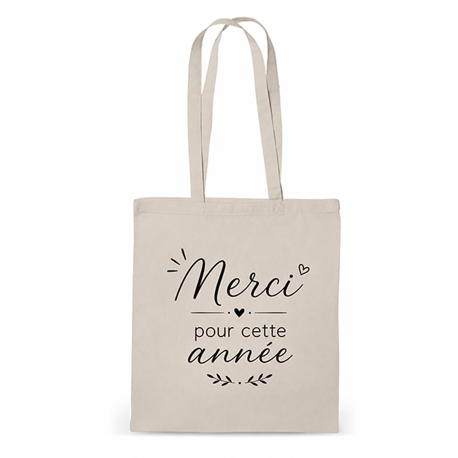 Sac fourre-tout avec le texte Merci pour cette année.