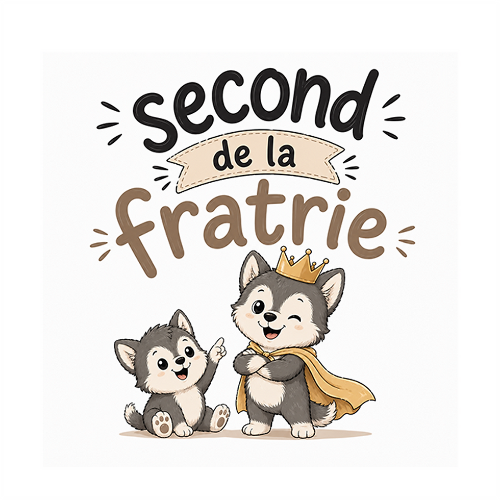 second de la fratrie avec deux louveteaux