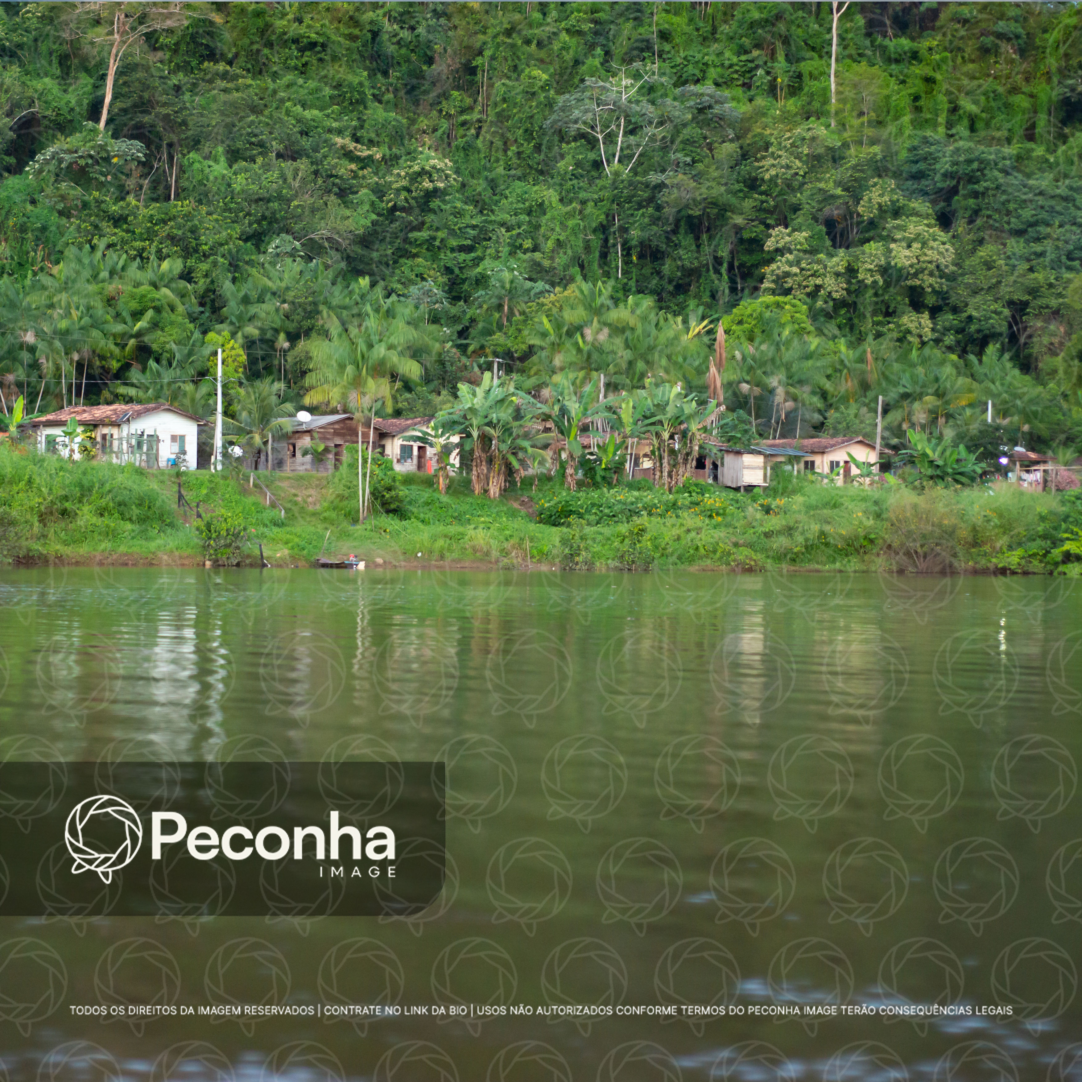 Comunidade ribeirinha na Amazônia