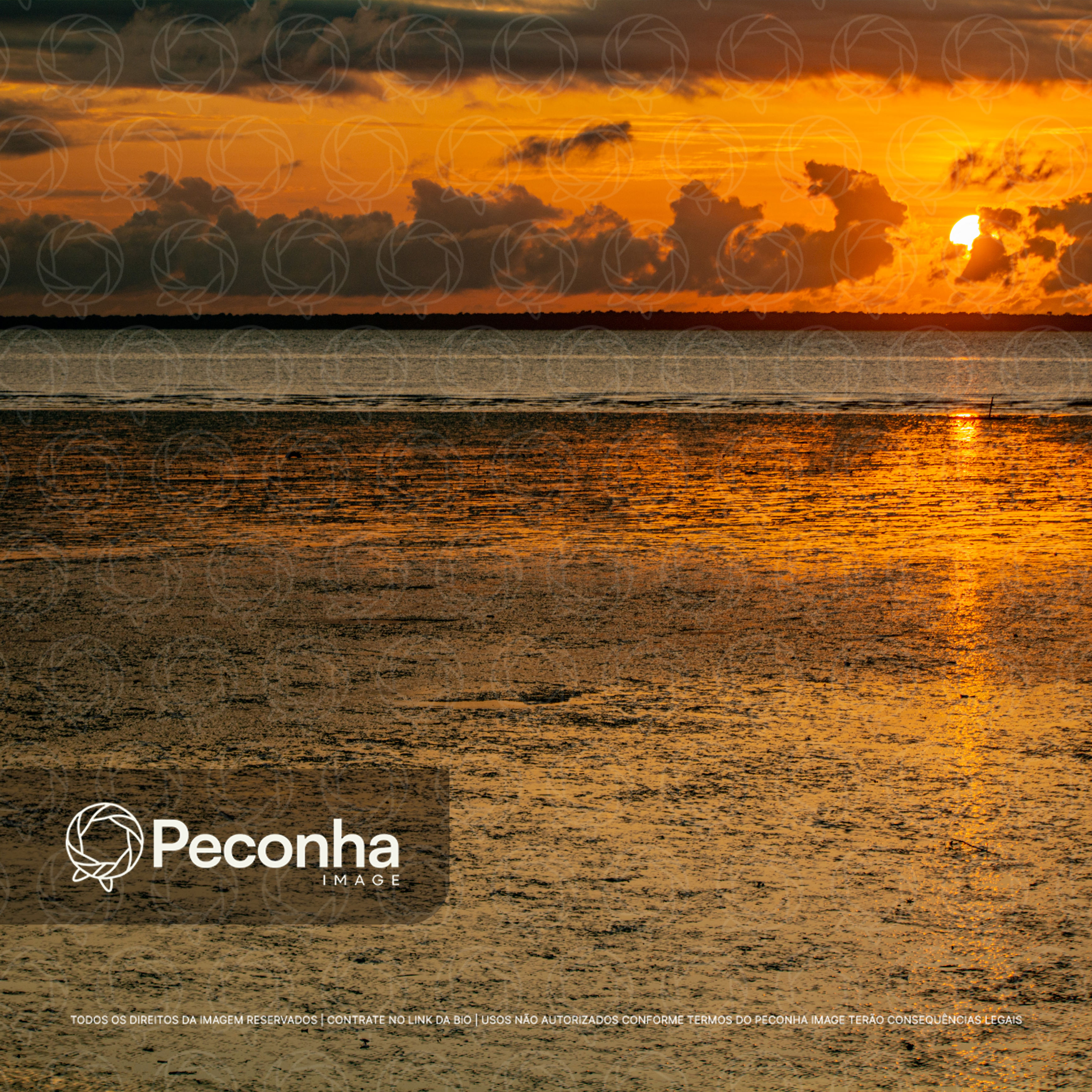 Por do sol na Amazônia