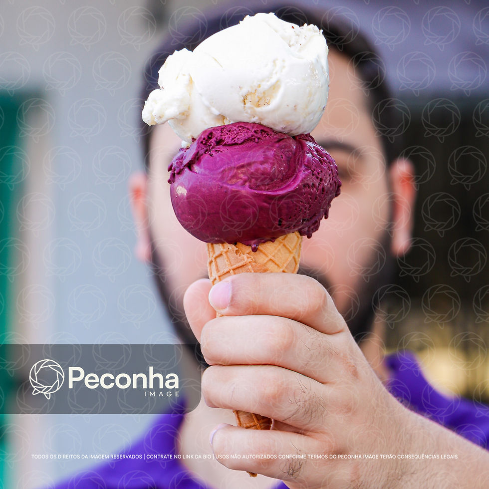 Miniatura: Comidas típicas da Amazônia, Sorvete de açaí com tapioca
