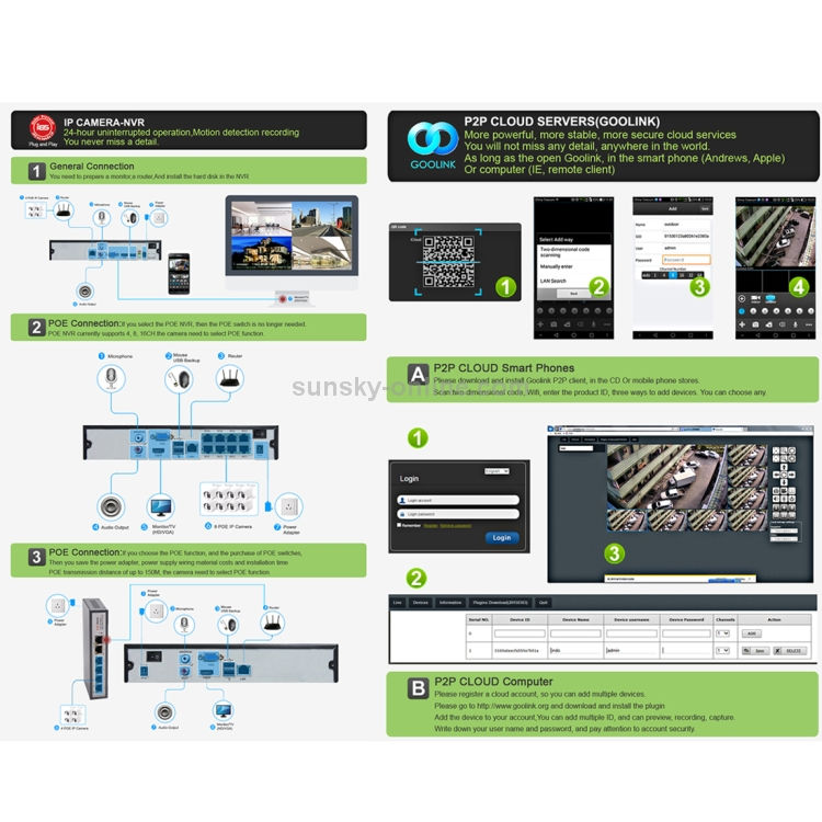 Thumbnail: 633H2 / IP POE (Power Over Ethernet) 1080P IP Camera Home Security Surveillance