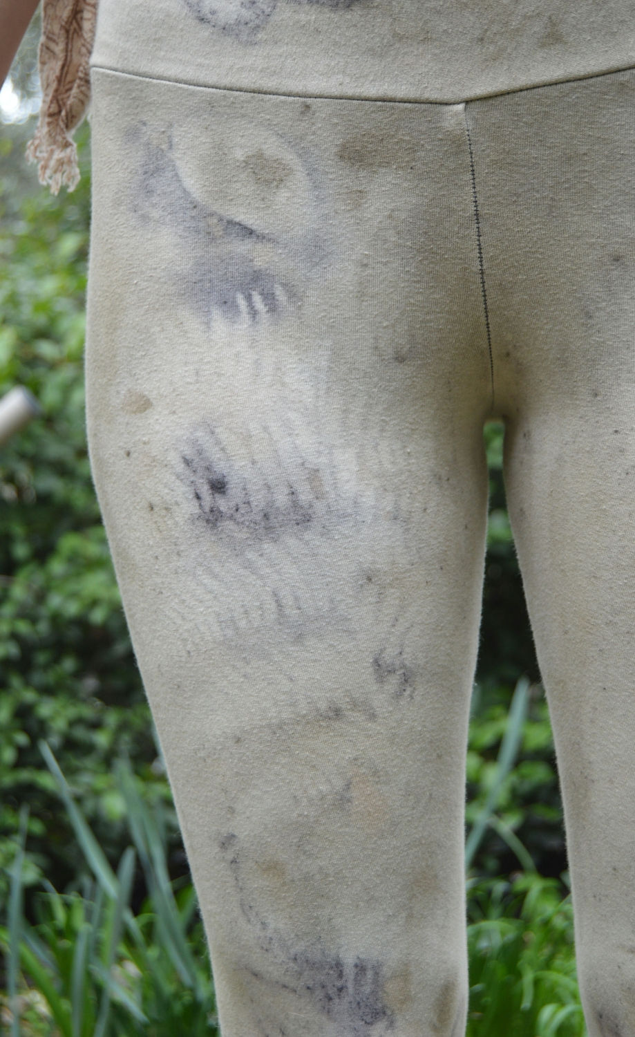Thumbnail: One of a Kind Eco Print Plant Dyed Leggings XS