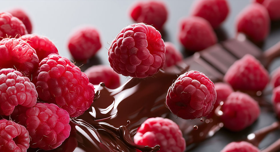 Frambuesas con chocolate