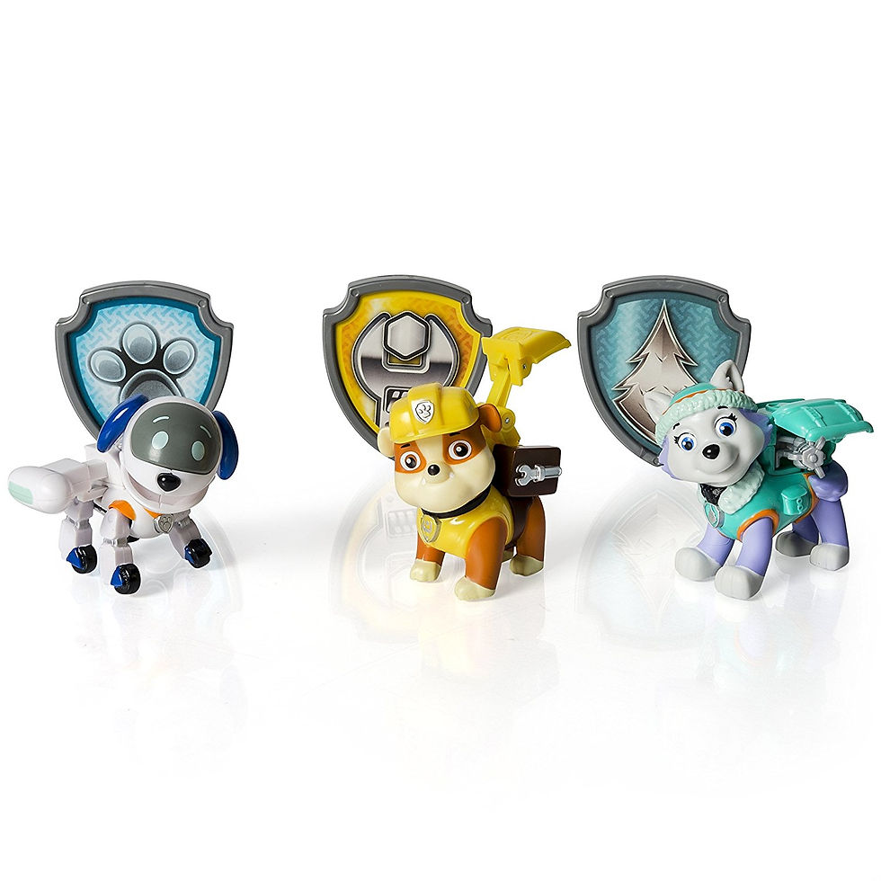 Thumbnail: Paw Patrol - EVEREST Action pack pup set with Rubble and Robodog GENUINE NEW