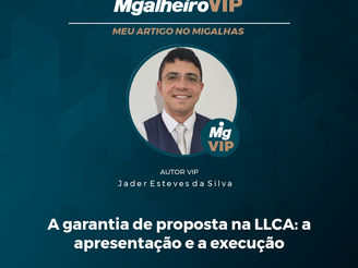 A garantia de proposta na LLCA: a apresentação e a execução