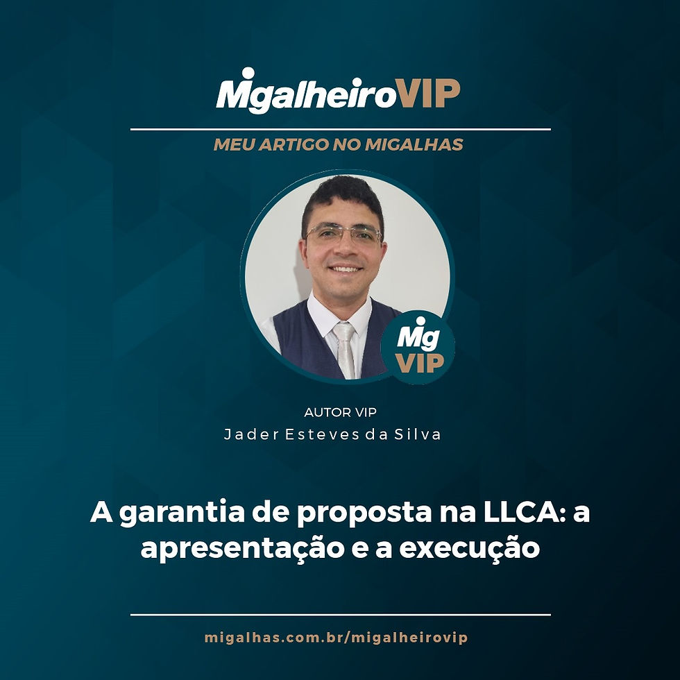 A garantia de proposta na LLCA: a apresentação e a execução
