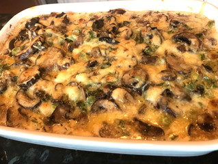 Low Carb KETO Baked Cod with Bacon in Creamy Sauce