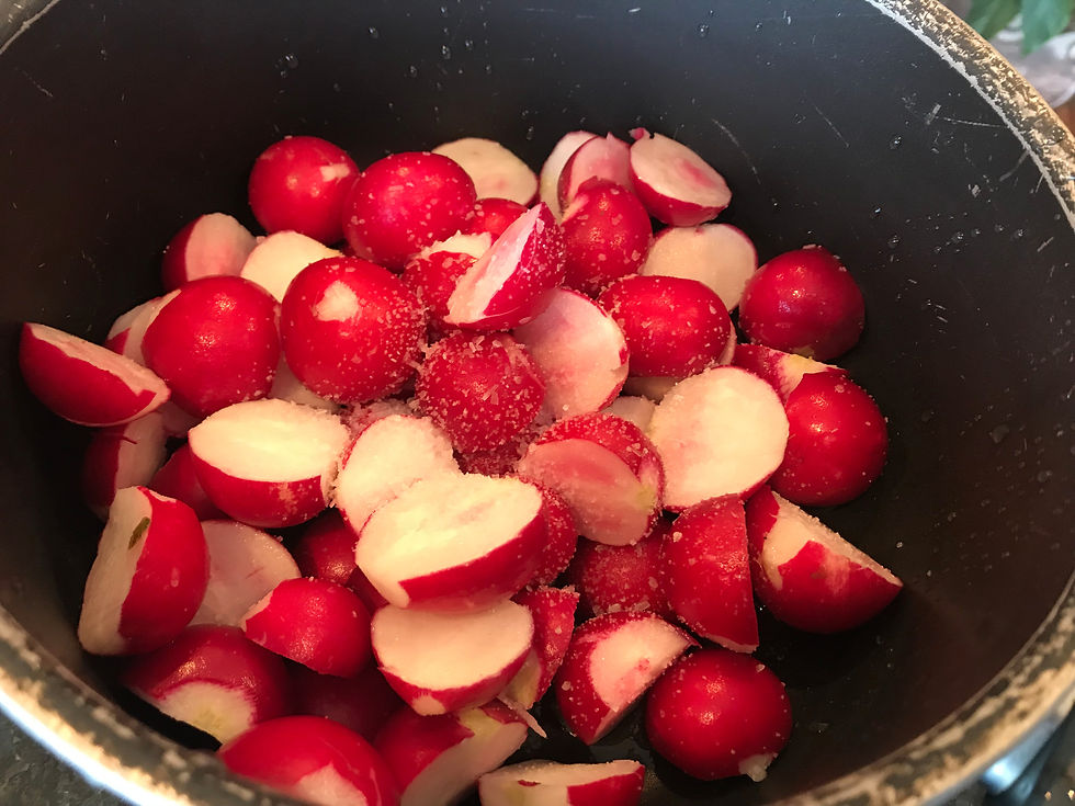 Preparing Roasted Radishes for Keto