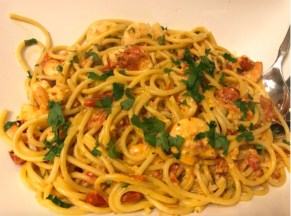 Linguine with Shrimp and Roasted Tomatoes - Tasty Dinner Recipe