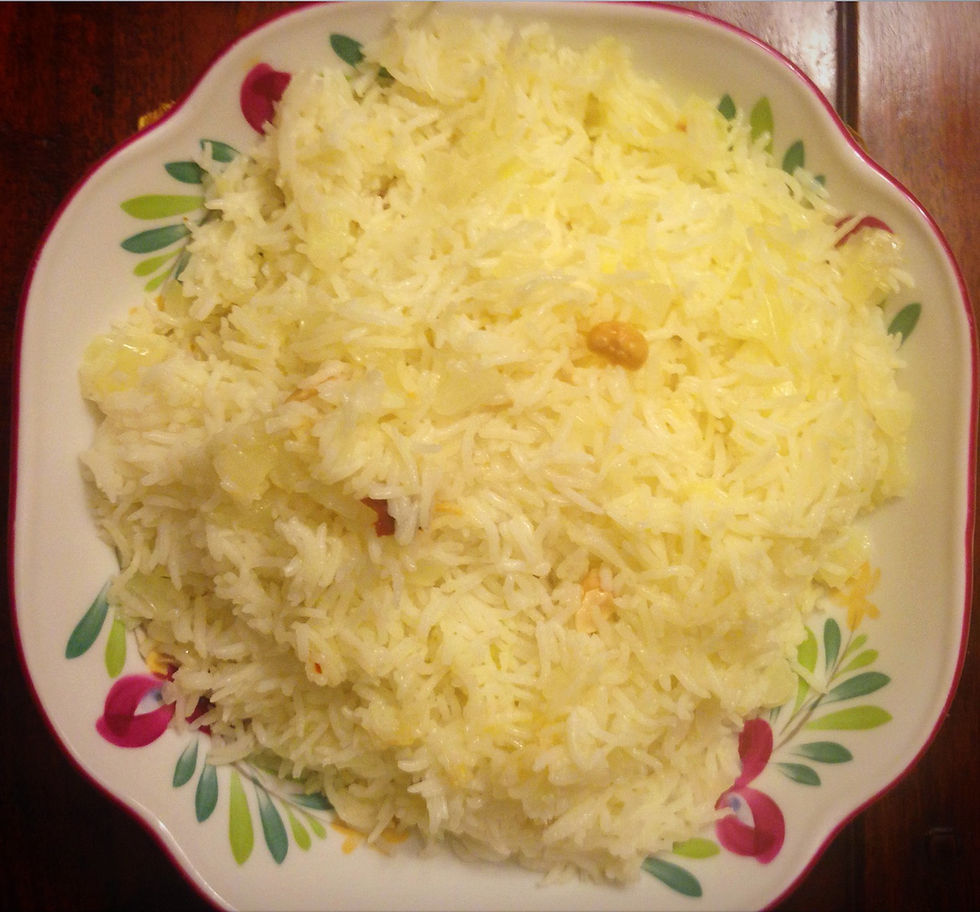 South Indian Ghee Rice - Lightly Flavored Rice as Side Dish