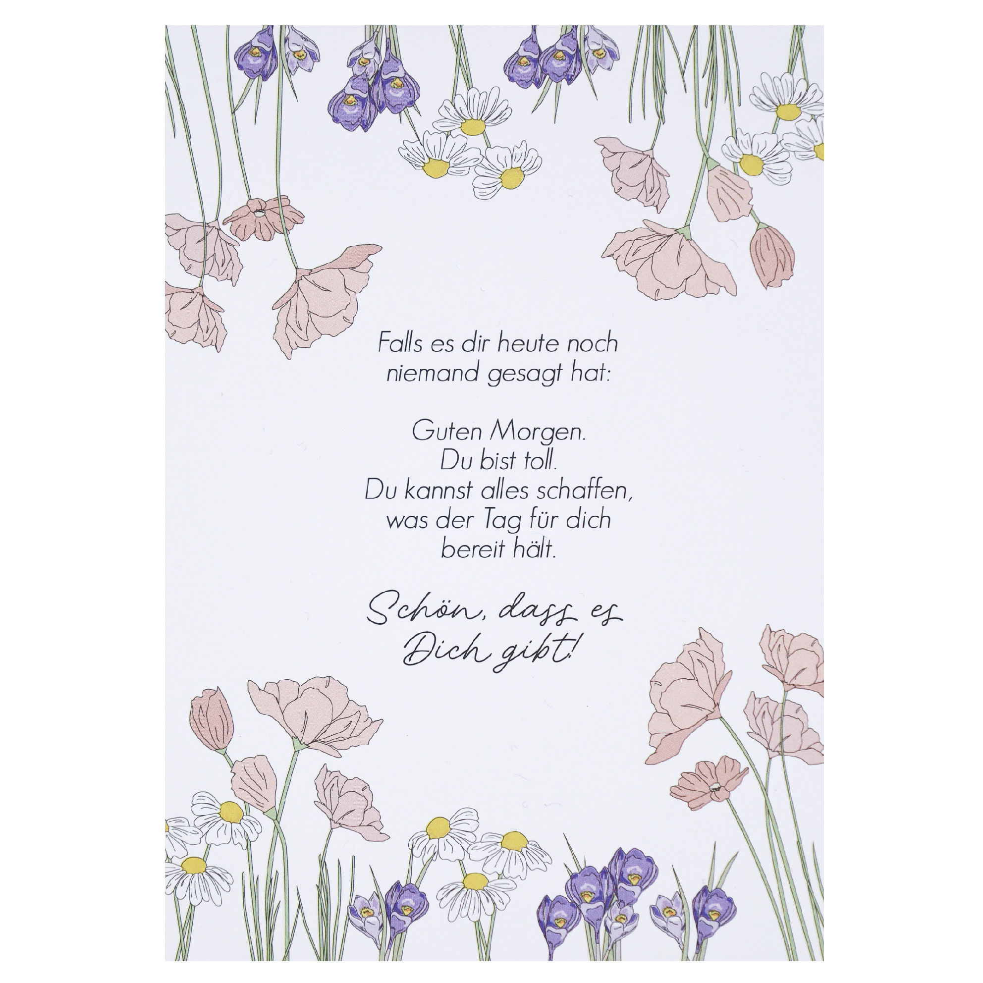 Postkarte - Guten Morgen. Du bist toll.