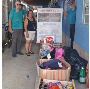 ENTREGA DE 250 KG DE ALIMENTOS PARA A ASSOCIAÇÃO DOS AMIGOS, MORADORES E PESCADORES DA ILHA DA PINTADA