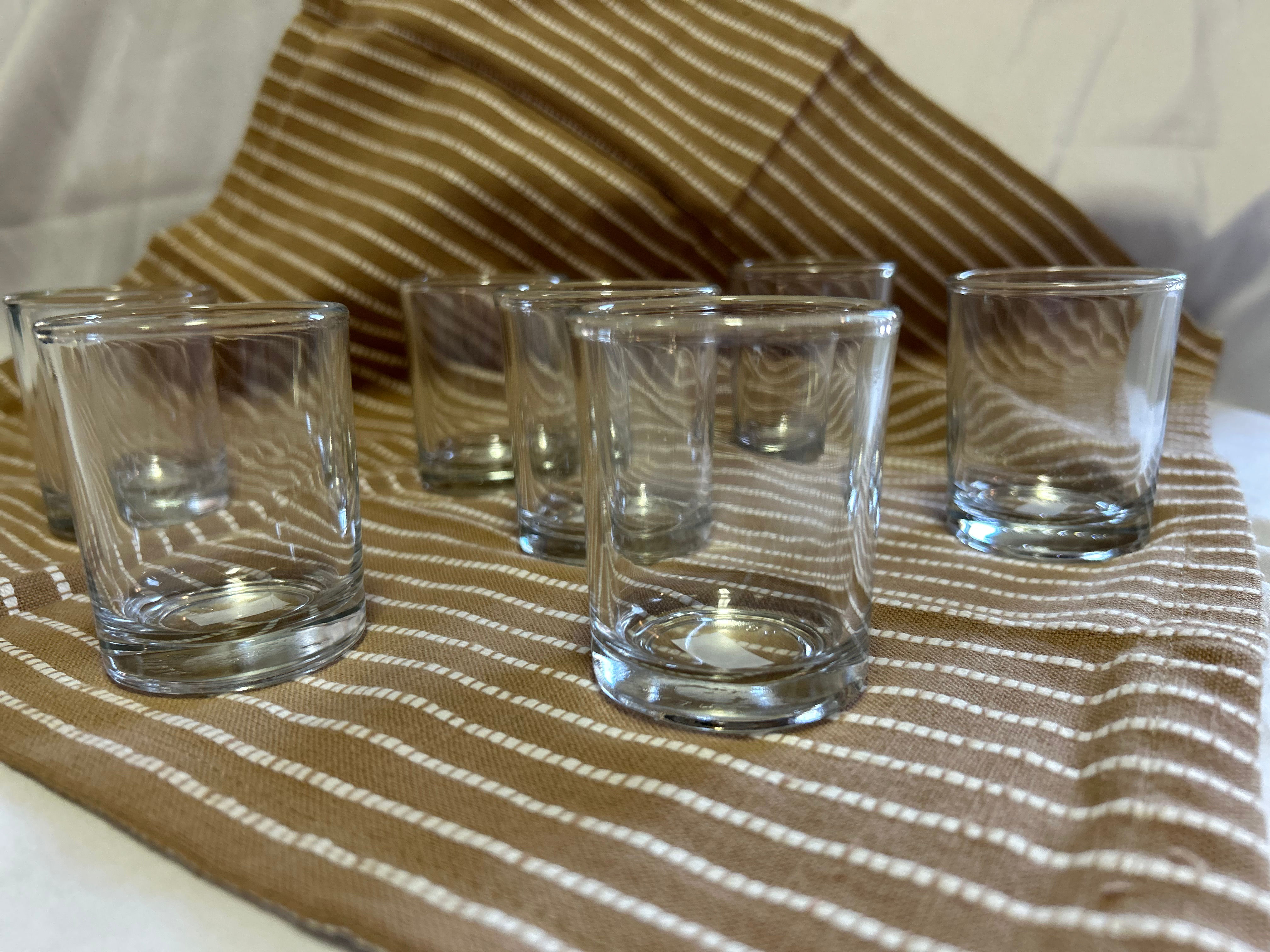 Glass Tea Light Candle Holders (Set of 8)