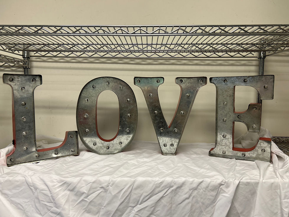 Thumbnail: Metal "LOVE" light up sign