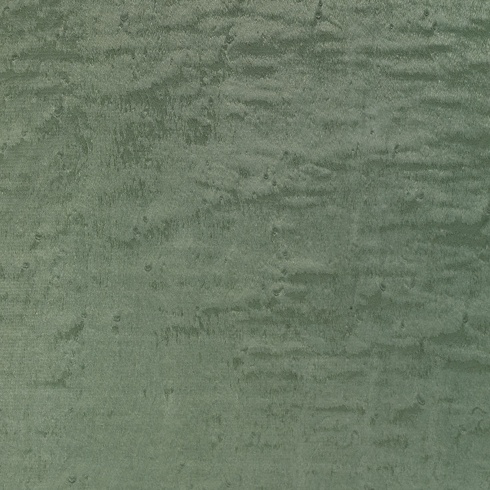 Thumbnail: Pine green bird's eye maple for sculptural minimalist console table with clean lines and warm texture.