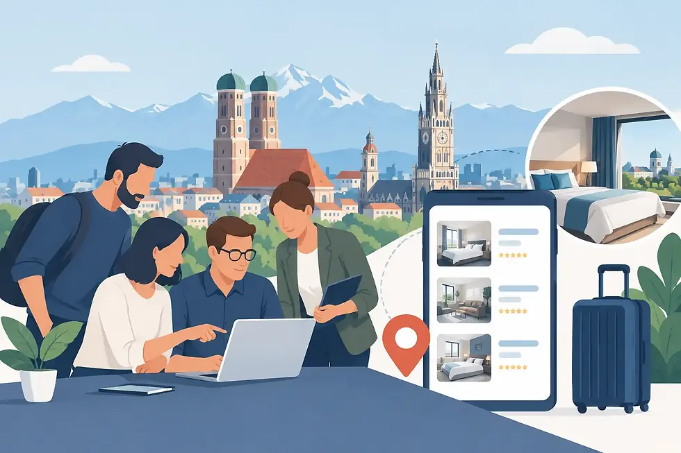 Projektteam-Unterkunft richtig buchen im Raum München